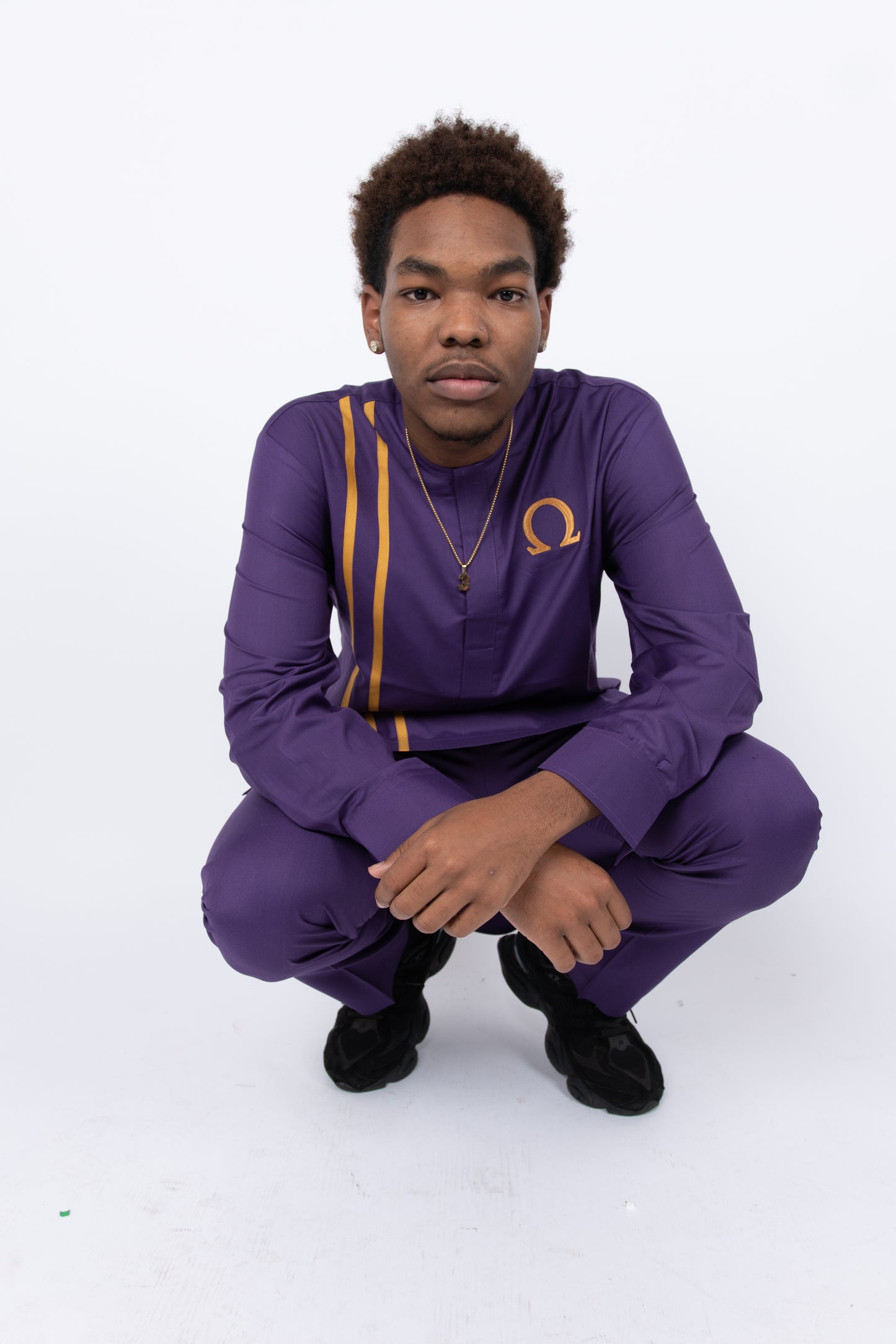 Omega Men's Nigerian Agbada Set – Includes Robe, Shirt, and Pants