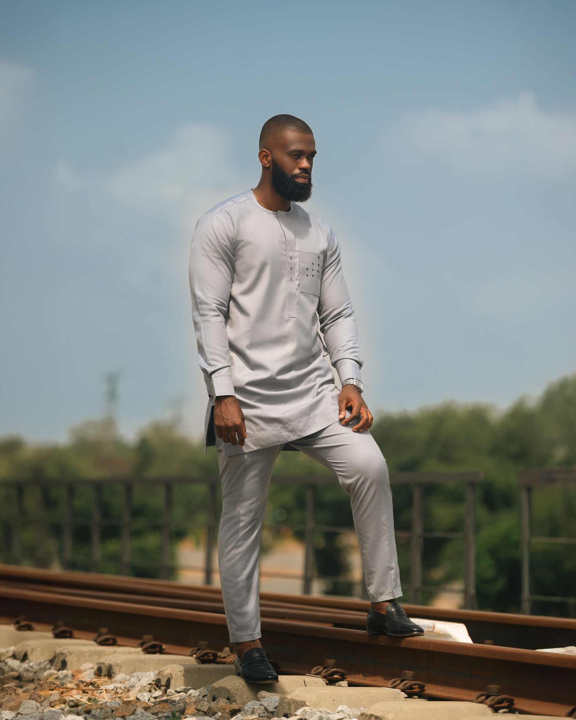 2 Piece Shirt and Pants Traditional Nigerian Set
