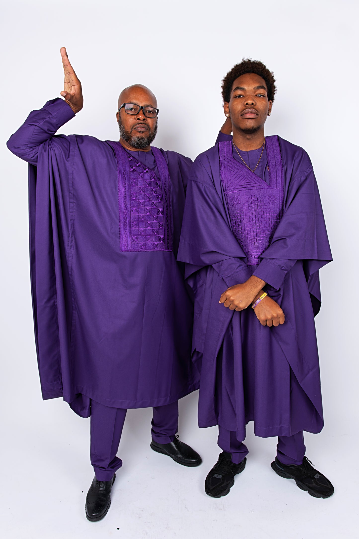 Omega Men's Nigerian Agbada Set – Includes Robe, Shirt, and Pants