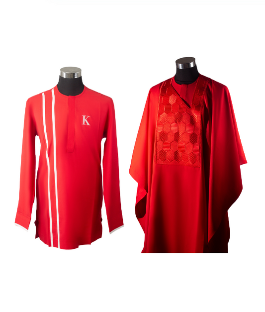 Kappa Men's Nigerian Agbada Set – Includes Robe, Shirt, and Pants